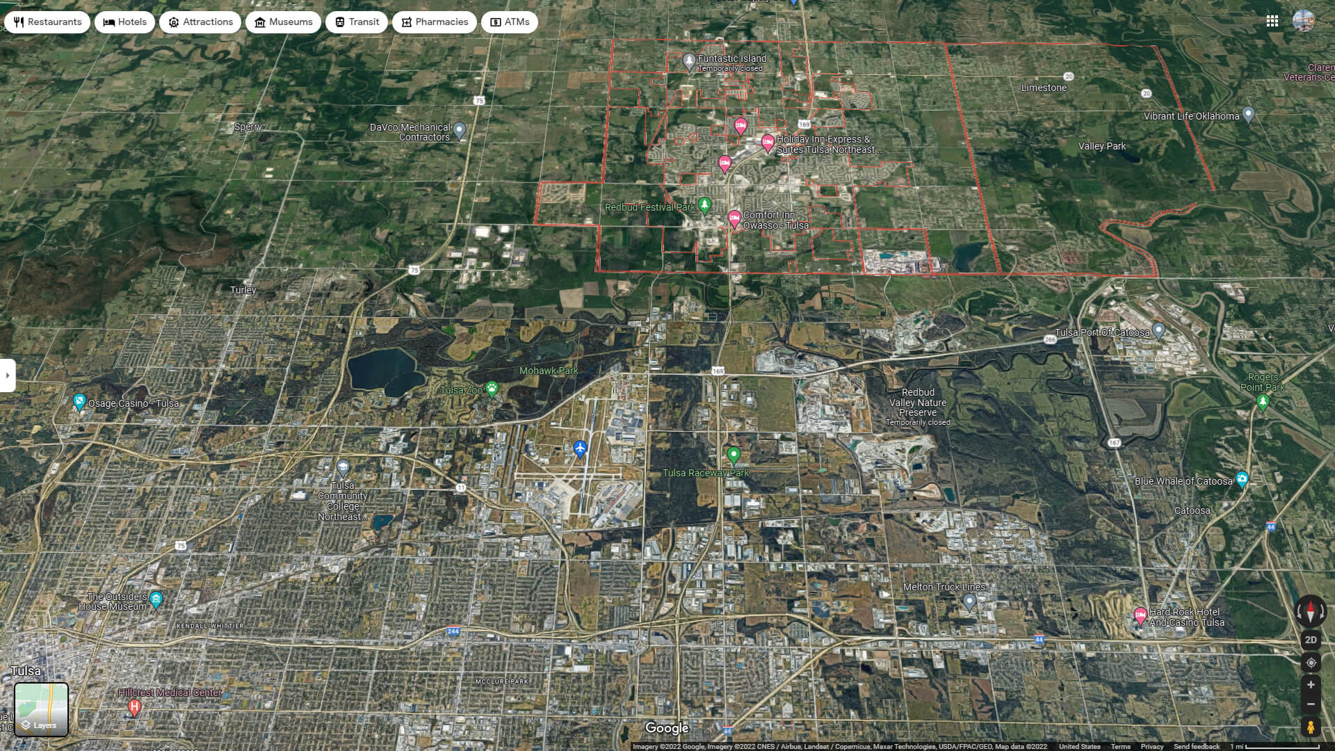 Owasso Aerial Map Oklahoma